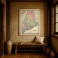 thumbnail image 3 of Maine 1856 Vintage Map 11x14 Unframed Print–Antique Colton’s Atlas Poster, Historical Cartography Reproduction, Rustic New England Wall Art for Living Room, Office, Library, Study, Classroom, or Den, 3 of 6