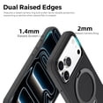 thumbnail image 4 of LHNUNP Magnetic Case for iPhone 12 Pro Max, MagSafe-Compatible Fabric Slim Lightweight Shockproof Cover with Stand and Camera Protection, Black, 4 of 7