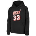 thumbnail image 2 of Youth Mitchell & Ness Alonzo Mourning Black Miami Heat Hardwood Classics Name & Number Pullover Hoodie, 2 of 3