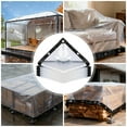 thumbnail image 5 of Clear Waterproof Tarp Heavy Duty Cover,Tarpaulin with Grommets Reinforced Edges,Outdoor Winter Protective Insulated Fabric for Vehicles,Patio Enclosure,Greenhouse,Balcony, Porch, Garden Roof, 5 of 9