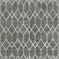 thumbnail image 3 of Unique Loom Matrix Trellis Collection Area Rug - Deco (7' Square Gray/Ivory), 3 of 5