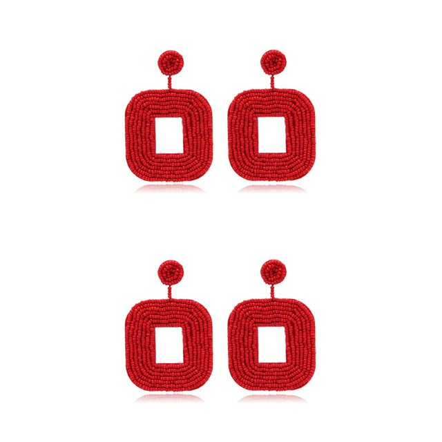 Qarigey 1 par de pendientes de tachuelas, pendientes de aro con estilo exquisito, gotas para las orejas, accesorios para el Día de San Valentín para rojo 2piezas Qarigey CBP196682
