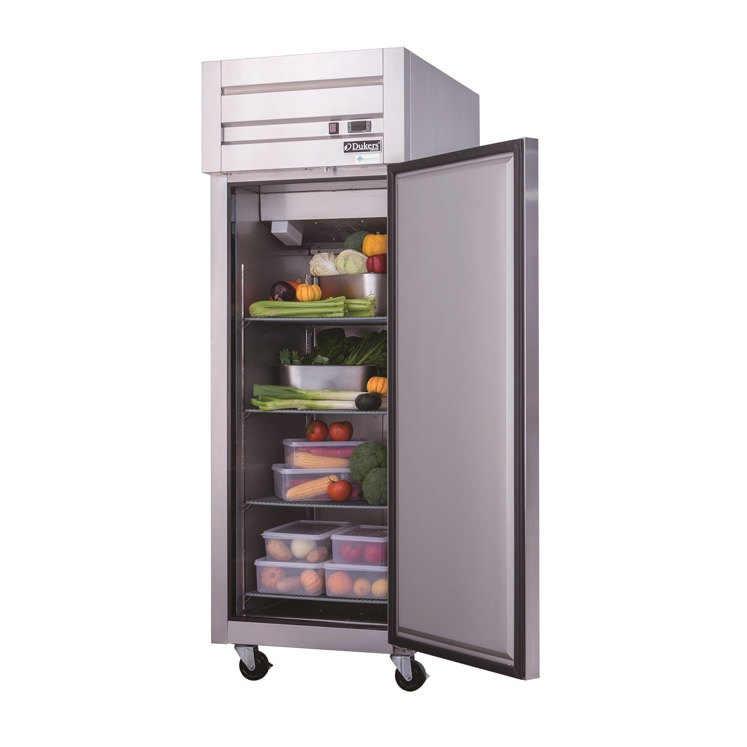 Dukers D28AF 27" Single Door Top Mount Commercial Freezer in Stainless Steel