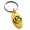 Gold, variant on Stainless Steel Letter G Initial Old English Monogram Engraved Small Oval Charm Keychain Keyring