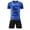Blue, variant on Odeerbi Toddler Kids Teen Boys Girls Mesh Soccer Training Uniform Set Gradient Short Sleeve T-Shirt Shorts Quick Dry Athletic Sets for 1-14 Years