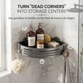 thumbnail image 2 of 2 PCS Corner Shower Caddy Suction Cup, Rustproof Aluminum Shower Shelves with Hooks, No-Drilling Upgrade Bionic Suction Cup Shower Organizer, Removable Bathroom Storage Corner Shelf (Grey), 2 of 8