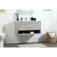 thumbnail image 2 of Elegant Decor Roman 36" MDF Single Bathroom Vanity with Backsplash in Gray, 2 of 7