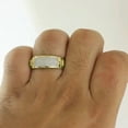 thumbnail image 3 of 1Ct Round Cut Simulated Diamond Cluster Men's Wedding Band Ring 14k Yellow Gold Plated 925 Silver, 3 of 5
