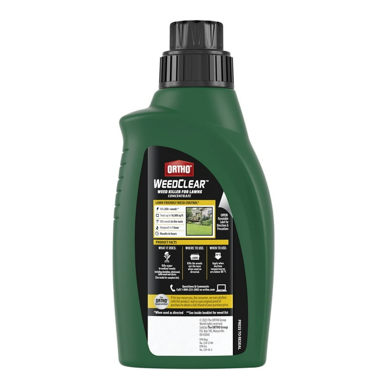 Ortho WeedClear Weed Killer for Lawns, Grass Safe Herbicide
