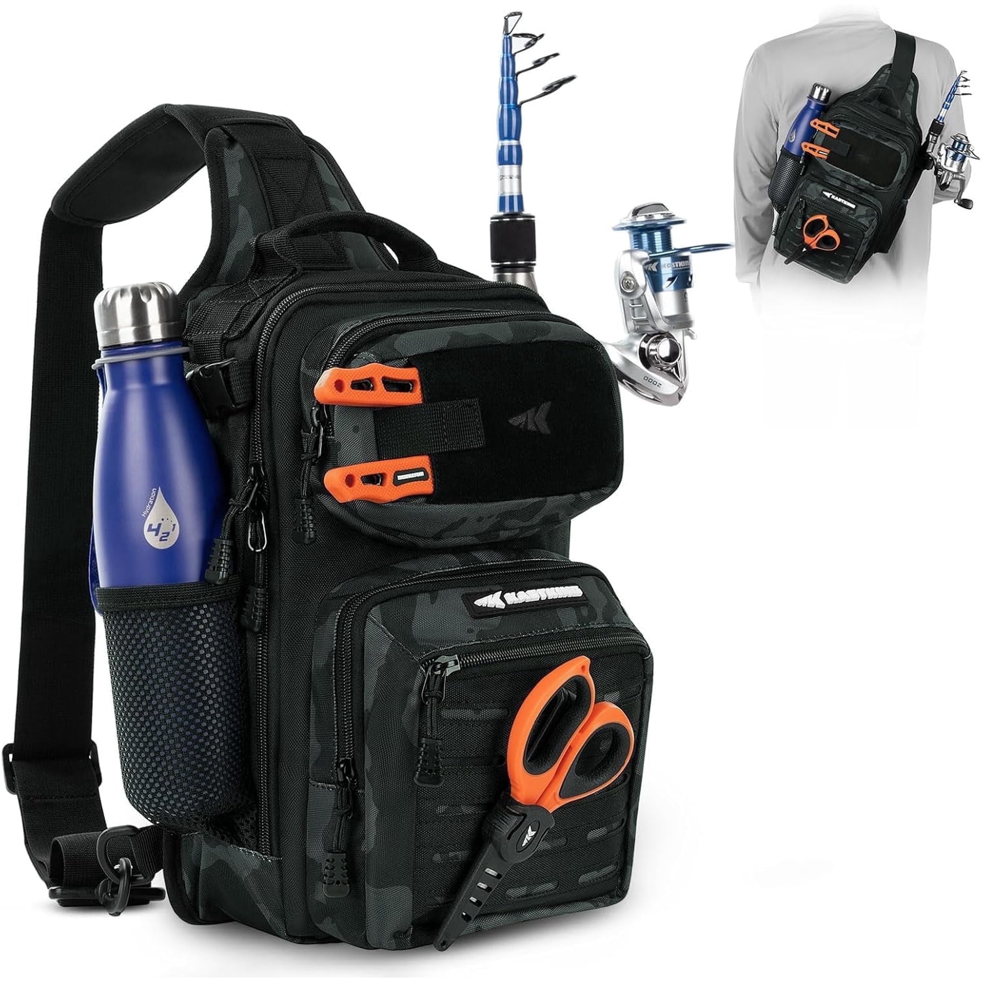 KastKing Sling Tackle Bag-Lightweight Fishing Backpack Storge Fishing Gear and Equipment Gift for Men- BlowBak