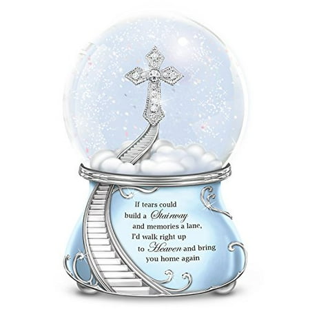 Musical Globe Musical Glitter Globe with a Swarovski Crystal and Faux Gems Cross and Poem Card by The Bradford Exchange ()