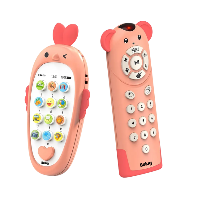 Telefono Didactico Belug Bebe Juguete ROSA CLARO