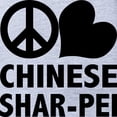 thumbnail image 2 of CafePress - FIN Peace Love Chinese Shar Pei Baby Football Body - Cute Infant Baby Football Bodysuit, 2 of 3