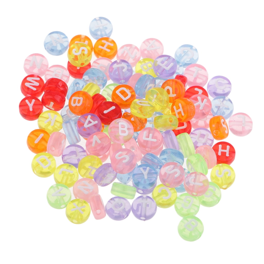 100X Mixed Colour Acrylic Beads 8mm Round Plastic Resin Jewellery Craft Bead 