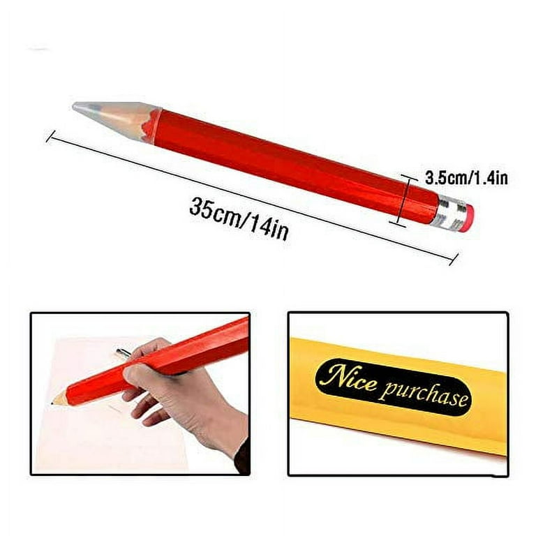 Wood Jumbo Pencil Funny Giant Pencil With Big Eraser Kids Large Pencils For  Schools And Homes