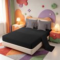 thumbnail image 3 of Erosebridal Modern Lines 7-Piece Twin Bedding,Geometric Stripes Bedding Comforter Set,Black Reversible, 3 of 7
