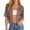 Brown, variant on Short Sleeve Cardigan Summer Lightweight Crochet Knit V-Neck Button up Sweaters for Women Lightweight Crew Neck Casual Outfits(White,S)
