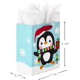 thumbnail image 3 of FFIY Small Holiday Gift Bag with Tissue Paper (Penguin), Small - 5XGB2823 Penguin, 3 of 6