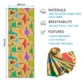 thumbnail image 2 of Colorful Cartoon Dinosaurs Volcanoes Pattern Hot Yoga Mat Towel Non Slip for Hot Yoga - Quick-Drying Yoga Mat Cover with 4 Corner Pockets with Travel Bag - Hot Yoga Towel Non Slip 70"x26", 2 of 6