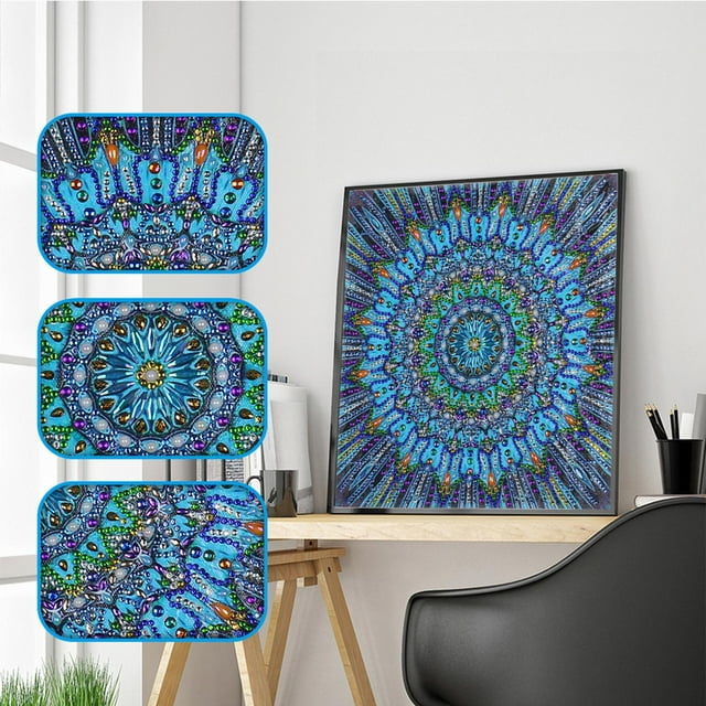 Manualidades de bricolaje, pintura de diamantes con patrón de flores, pintura de diamantes, decoración del hogar, durabilidad probada en el tiempo