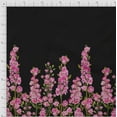 thumbnail image 2 of oneOone Organic Cotton Poplin Twill Fabric Leaves & Pink Floral Panel Printed Fabric 1 Yard 42 Inch Wide, 2 of 3