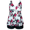 thumbnail image 1 of HAWEE Womens Plus Size Tankini Swimsuits with Shorts Two Piece Bathing Suit Floral Printed Swimwear, 1 of 4