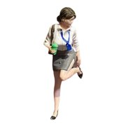 Dualoai 1/64 Girl Figurine Model Dioramas Mini Architectural Figurine for Sand Table white collar
