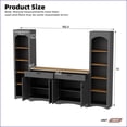 thumbnail image 4 of TV Furniture Farmhouse 3-Piece Entertainment Center with Storage | Grey | TV Size Up to 70" | Particle Board, 4 of 24