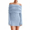 thumbnail image 2 of Women's Long Sleeve Bodycon Mini Dress Mesh Ruched Formal Wedding Guest Cocktail Dresses Light Blue S, 2 of 7
