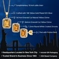 thumbnail image 2 of 18K Yellow Gold Plated Silver Yellow Citrine Pendant and Earrings Jewelry Set for Women | 6.39 Cttw | Emerald Cut 9X7MM and 8X6MM | Gemstone November Birthstone | with 18 inch Silver Chain, 2 of 4