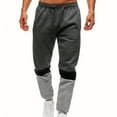 thumbnail image 2 of ZRGHAOYLQ Mens Baggy Sweatpants Fashion Color Block Joggers Athletic Active Straight Leg Sweat Pants Casual Fleece Jogging Pants Drawstring Waistband Workout Trousers with Pockets, 2 of 6