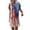 Beige summer dresses, variant on Wycnly Summer Dresses for Women 4th of July Patriotic Loose Slit Tshirt Short Dresses 2025 Casual Short Sleeve Crewneck Sunflower Flag Print Mini Dress Blue m