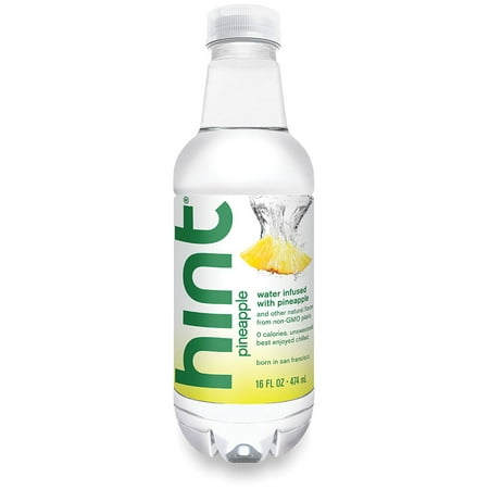 (24 Bottles) Hint Water, Pineapple, 16 Fl Oz