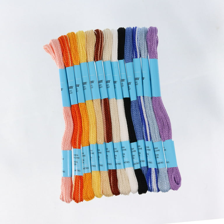 CHICIEVE 11 Pcs Cross Stitch Thread Embroidery Threads Glitter Embroidery  Floss Stitch Cotton Floss 8 Yards Embroidery Yarn Sewing Skeins Crafts