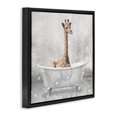 thumbnail image 3 of Stupell Industries Rustic Lodge Baby Giraffe Bath Time Black Floating Frame Canvas Art, 18 x 18, by Kim Allen, 3 of 8