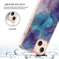 thumbnail image 5 of Designed for iPhone 13 Marble Case, Ultra Thin Girls Women Plating Marble Designed Flexible Soft TPU IMD Marble Protective Case Cover for iPhone 13 - Purple, 5 of 6
