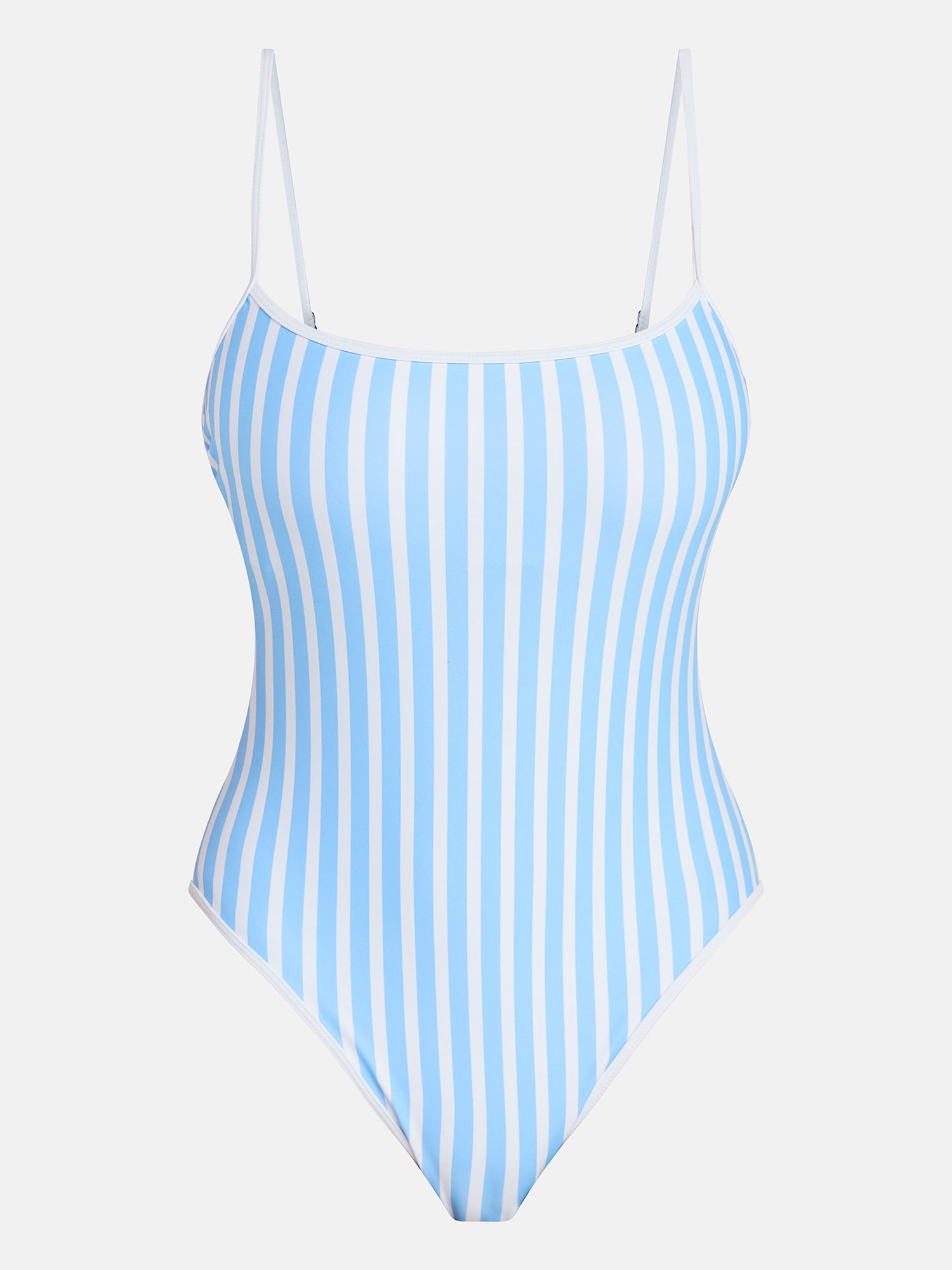 No Boundaries Sporty Stripe One-Piece Swimsuit, Women’s XXS-XXL