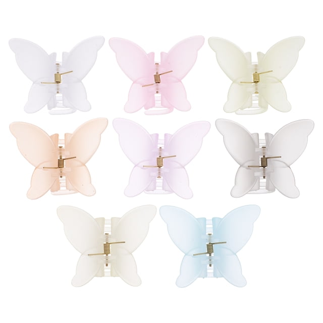 8 pinzas para el pelo, accesorio para el pelo de mujer, pinzas grandes de mariposa.