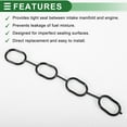 thumbnail image 4 of Unique Bargains Engine Intake Manifold Gasket for Toyota Yaris 2005-2013 Intake Manifold Sealing Gasket No.17177B1020 Nitrile Rubber 1 Pcs, 4 of 6
