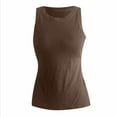 thumbnail image 5 of Hpapadks Tank Tops for Women 2025 Shelf Bra Camis Adjust Strap Solid Padded Tanks with Built In Bras Camisole Tops for Women Brown L, 5 of 6