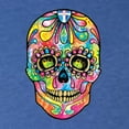 thumbnail image 5 of Wild Bobby Dean Russo Colorful Sugar Skull Streetwear Men Premium Tri Blend Tee, Vintage Royal, X-Large, 5 of 5
