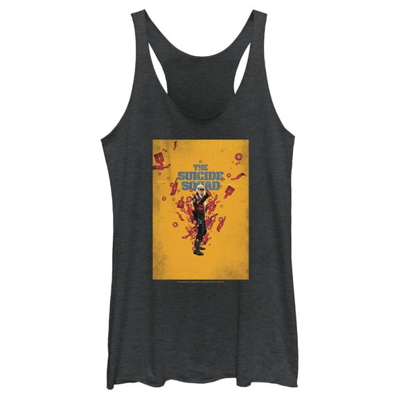 Women's The Suicide Squad Savant Poster Racerback Tank Top Black Heather Small