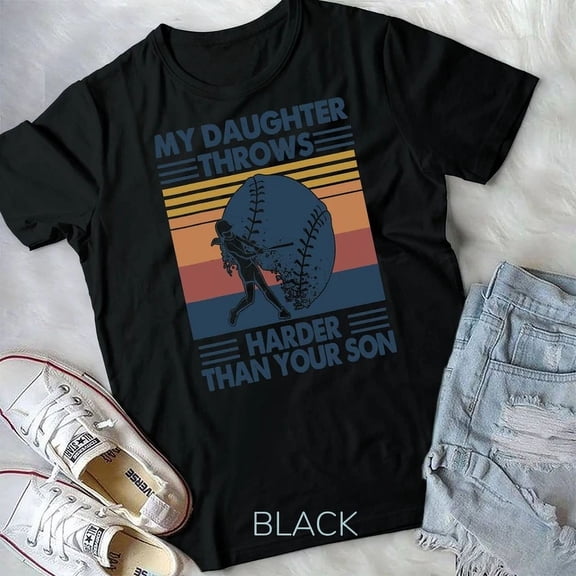 My Daughter Throws Harder Than Your Son Baseball Vintage T-Shirt Unisex T-Shirt