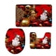 thumbnail image 2 of Juego de Alfombras de Baño de Felpa Sólida de 3 Piezas Alfombra de Baño + Alfombra de Pedestal + Tapa de Inodoro Macarena Juego de alfombras de baño Nopslip, 2 of 6