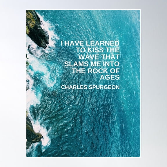 Waves By Charles Spurgeon Poster Wall Art, Modern Wall Decor For Living Room Bedroom, 8x12 UNFRAMED