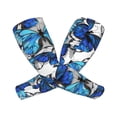 thumbnail image 2 of Easygdp Blue and White Butterflies Adult Ice Silk Sunscreen Arm Cover with Thumbhole, Cooling Compression Arm Cover for Fishing, 2 of 8