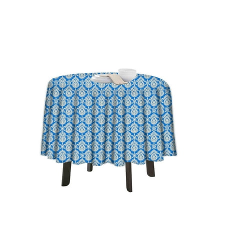 

eloria Floral Printed Round Table Cloth Resistant Washable Decorative Table Cover for Dining Table