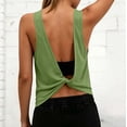 thumbnail image 7 of Xijirk Women's Crew Neck Sleeveless Tank Top Loose Fit Solid Casual Basic Tee Breathable Everyday Summer Vest,XL, 7 of 7
