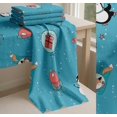 thumbnail image 6 of Soimoi Blue Cotton Voile Fabric Snowman & Penguin Cartoon Print Fabric by the Yard 42 Inch Wide, 6 of 7