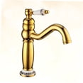 thumbnail image 3 of Hytrove Kitchen Taps Mixer High Pressure Resistant Golden Brass Faucet 1Pcs 9.8X5.1X2.6In, 3 of 8